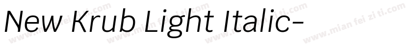 New Krub Light Italic字体转换